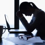 Stressed business woman